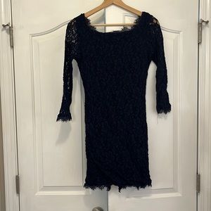 blue lace dress